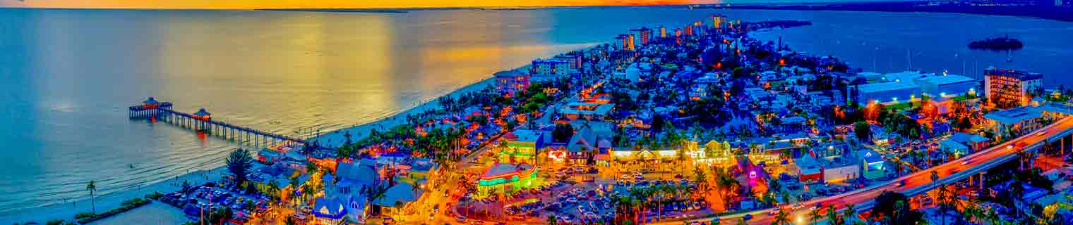 Ft. Myers beach colorized image.